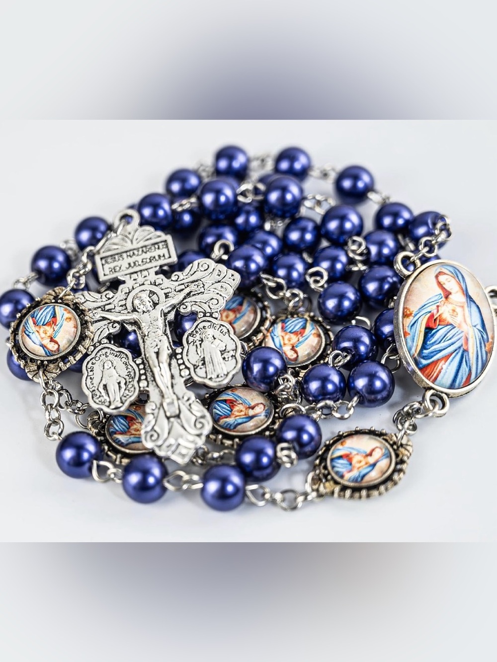 Virgin Mary Rosary Necklace w/ Travel Case. NWT 1 of each color available - Picture 10 of 10
